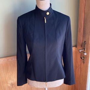 Petite Sophisticate black lined crop jacket